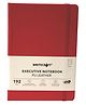 WriteCraft Executive Notebook PU Leather Hardcase A5 with Round Corner | 192 Ruled Pages | 80 GSM Natural Shade | Size 148x210 MM | Pack of 1 - Crimson Red