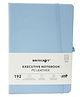 WriteCraft Executive Notebook PU Leather Hardcase A5 with Round Corner | 192 Ruled Pages | 80 GSM Natural Shade | Size 148x210 MM | Pack of 1 - Light Sky Blue