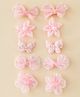 Babyhug Free Size Bow & Butterfly Clips Set of 10 - Pink