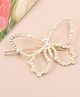 Hola Bonita Bow & Butterfly Clip with Pearl Applique Free Size - Off White