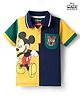 Babyhug Disney Cotton Knit T-Shirt Half Sleeves Polo Cut & Sew with Mickey Mouse Graphics Multi Color 3-4 Years