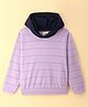 Rikidoos Full Sleeves Abstract Printed Hoodie - Purple