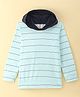 Rikidoos Full Sleeves Abstract Printed Hoodie - Sea Green