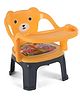 Kids Multi-Purpose Feeding Chair with Removable Tray - Orange & Grey| Easy Assembly| Soft Seat & Comfortable Backrest| Indoor & Outdoor Use| Home & Classroom Chair