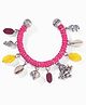Earthy Touch Premium Bracelete Featuring Charms - Pink