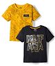 HoneyHap Disney Single Jersey Knit Half Sleeves T-Shirt with Lion King Graphics Pack of 2 - Yellow & Black