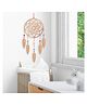 DULI Handmade MDF Wooden Dreamcatcher Hanging Brown Mandala Design for Home Decoration 10 inch