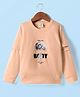 Rikidoos Full Sleeves Space Theme Printed Tee  - Peach
