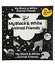 The Curious Bees - My Black & White Animal Friends | High Contrast Soft Sensory Cloth Book for Infants | Crinkle Sounds for Sensory Development & Play