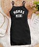 Bolly Lounge Cotton Blend Knit Sleveless Mamas Mini Text Printed Sundress - Black