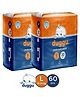 Duggu Baby Diaper Pants | Feather-Like Cotton Feel | Up to 10-Hour Absorption | Soft Elastic Waistband | Highly Absorbent | Large | 9-14 KG | Pack of 2 - 60 Diapers