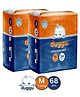 Duggu Baby Diaper Pants | Feather-Like Cotton Feel | Up to 10-Hour Absorption | Soft Elastic Waistband | Highly Absorbent | Medium | 7-12 KG | Pack of 2 - 68 Diapers