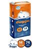 Duggu Baby Diaper Pants | Feather-Like Cotton Feel | Up to 10-Hour Absorption | Soft Elastic Waistband | Highly Absorbent | Medium | 7-12 KG | Pack of 1 - 74 Diapers
