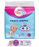 KiddySoft Baby Diaper Pants | Super Absorbent with Criss Cross Layer | Up to 12 Hours Protection | Softest Top Sheet | Comfortable Fit | Medium (7-12 KG) | Pack of 1 (72 Diapers )