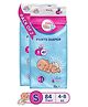 KiddySoft Baby Diaper Pants | Super Absorbent with Criss Cross Layer | Up to 12 Hours Protection | Softest Top Sheet | Comfortable Fit | Small (4-8 KG) | Pack of 2 (84 Diapers )