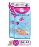 KiddySoft Baby Diaper Pants | Super Absorbent with Criss Cross Layer | Up to 12 Hours Protection | Softest Top Sheet | Comfortable Fit | Small (4-8 KG) | Pack of 2 (136 Diapers )