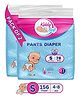 KiddySoft Baby Diaper Pants | Super Absorbent with Criss Cross Layer | Up to 12 Hours Protection | Softest Top Sheet | Comfortable Fit | Small (4-8 KG) | Pack of 2 (156 Diapers )