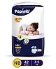 Papimo Baby Diaper Pants  | 12 Hours Absorption with Criss-Cross Technology | Cottony Soft & Breathable | Aloe Vera Infused | Wetness Indicator | New Born (2-5 KG) | Pack of 1 (42 Diapers)