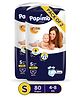 Papimo Baby Diaper Pants  | 12 Hours Absorption with Criss-Cross Technology | Cottony Soft & Breathable | Aloe Vera Infused | Wetness Indicator | Small (4-8 KG) | Pack of 2 (80 Diapers)