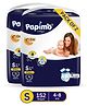 Papimo Baby Diaper Pants  | 12 Hours Absorption with Criss-Cross Technology | Cottony Soft & Breathable | Aloe Vera Infused | Wetness Indicator | Small (4-8 KG) | Pack of 2 (152 Diapers)