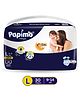 Papimo Baby Diaper Pants  | 12 Hours Absorption with Criss-Cross Technology | Cottony Soft & Breathable | Aloe Vera Infused | Wetness Indicator | Large (9-14 KG) | Pack of 1 (30 Diapers)