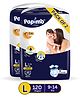 Papimo Baby Diaper Pants  | 12 Hours Absorption with Criss-Cross Technology | Cottony Soft & Breathable | Aloe Vera Infused | Wetness Indicator | Large (9-14 KG) | Pack of 2 (120 Diapers)