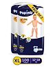 Papimo Baby Diaper Pants  | 12 Hours Absorption with Criss-Cross Technology | Cottony Soft & Breathable | Aloe Vera Infused | Wetness Indicator | Extra Large (10-18 KG) | Pack of 2 (100 Diapers)