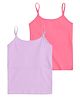 Plan B Cotton Knit Pack Of 2 Solid Sleeveless Camisole - Bubblegum Pink & Lavender