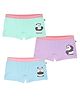 Plan B Cotton Blend Knit Pack Of 3 Panda Printed Boxers - Aruba Lavender & Blue