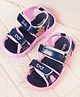 Kidsville Mattel Featuring Barbie Printed Double Velcro Closure Sandals - Navy Blue