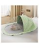 StarAndDaisy Baby Mosquito Net with 360° Widened Skirt/Foldable & Light-Proof Rust-Free 5-Point Frame Honeycomb Mesh for Full Protection, Light Green