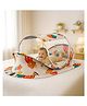 StarAndDaisy Baby Mosquito Net with 360° Widened Skirt Foldable Rust-Free 5-Point Frame Honeycomb Mesh for Full Protection, Teddy Print