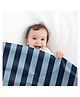 StarAndDaisy Soft Cotton Baby Blanket for Newborns & Lightweight, Breathable, All-Season Swaddle Wrap, Blue