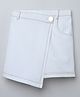 Taffykids Knit Striped Textured Skort -  White