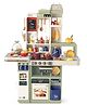 YAMAMA 88 Pieces Modern Spray Kitchen Toys For Kids Pretend Play Spray Kitchen Playset Toy, Accessory Set with Real Sounds And Light, Play Sink, Cooking Stove With Steamer For Kids - Multicolor