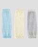 SYGA Cotton Mesh 3 Pairs Knee Pads - Light Yellow & Light Blue & Grey