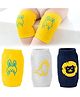 SYGA Cotton Cartoon 3 Pairs Knee Pads - Yellow & Grey & Navy Blue