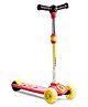 Babyhug Disney Minnie Kids 3 Wheel Scooter with Attractive Led Wheels- Pink & Black| Compact Fold| Lean-to-Steer| Toy for 3 to 14 Year Kids| Gifting Option| Physical Activity| 50 kg Capacity