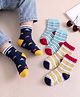 Cute Walk by Babyhug Knit Ankle Length Anti Bacterial Socks With Dino Design Pack of 3 - Multicolor
