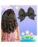LYKAA Crystal Hair Bow Clips - Black