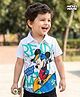 Babyhug Disney Single Jersey Woven Half Sleeves Shirt with Mickey Mouse Graphic - White