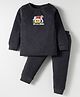 Simply Cotton Full Sleeves Thermal Inner Wear With Vehicle Print - Black