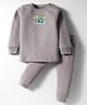 Simply Cotton Full Sleeves Thermal Inner Wear With Vehicle Print - Grey