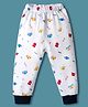 Simply Knit Full Length Fleece Pant With Toy Print - White