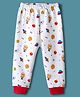 Simply Knit Full Length Fleece Pant With Bear Print - White