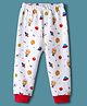 Simply Knit Full Length Fleece Pant With Musical Instrument Print - White