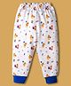 Simply Knit Full Length Fleece Pant With Animal Print - White
