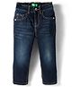 UCB Woven Full Length Washed Denim Jeans - Blue