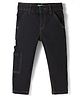 UCB Cotton Woven Full Length Solid Color Jeans With Cargo Pockets - Black