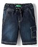 UCB Woven Knee Length Shorts With Cargo Pocket - Blue
